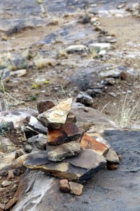 Trail marker in the desert